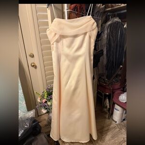 Elegant Cream Evening Gown